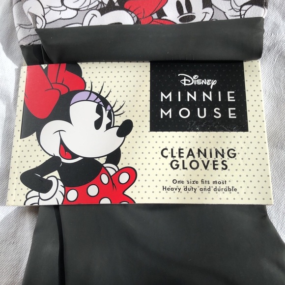 Disney Minnie Mouse Black Latex Cleaning Gloves One size fits most - Picture 3 of 5